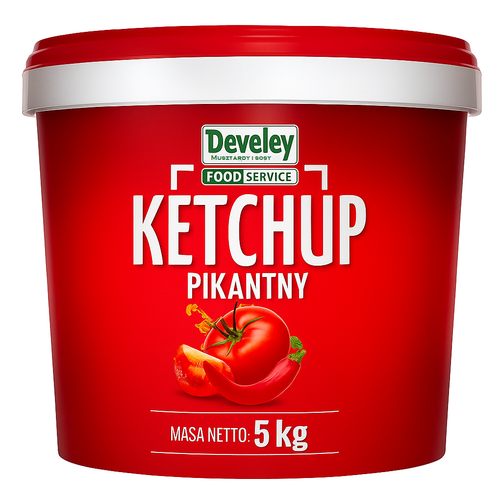 ketchup pikantny develey 5,5kg motyl