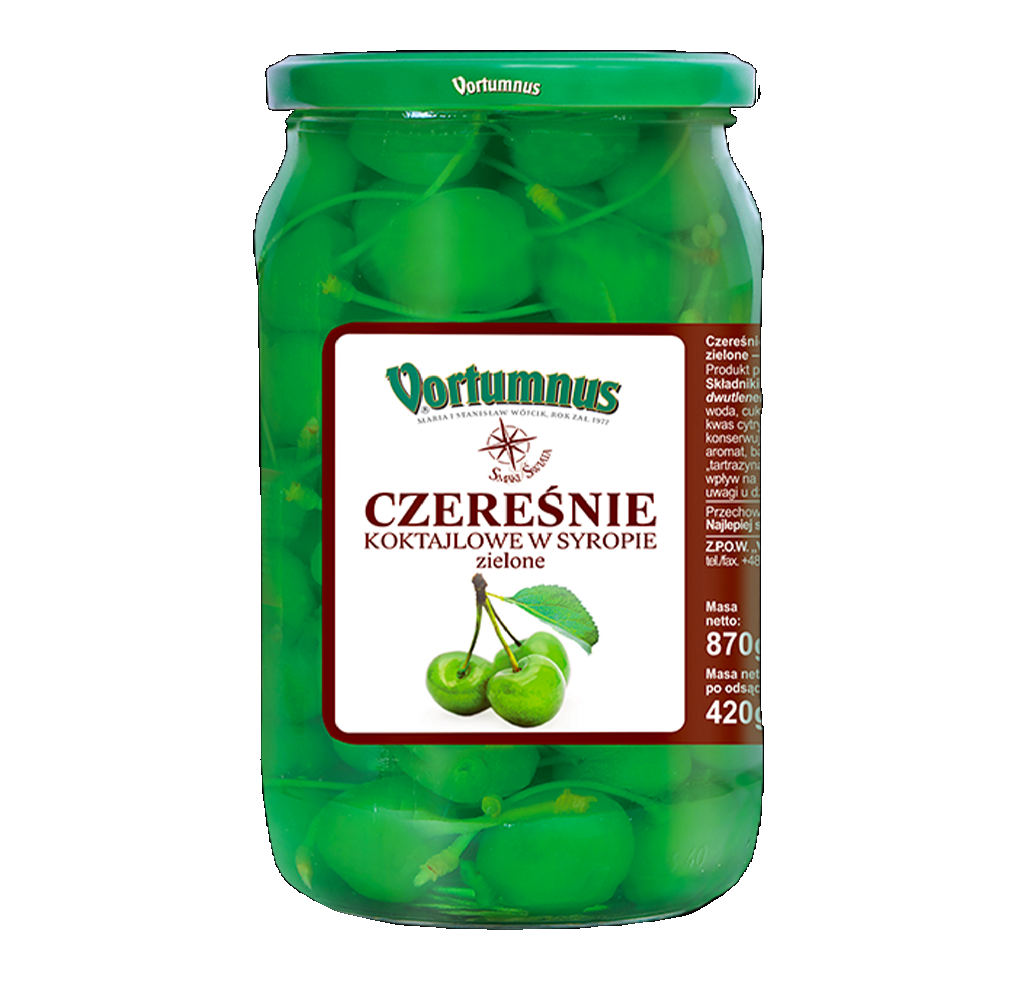 czereśnie koktajlowe zielone motyl vortumnus