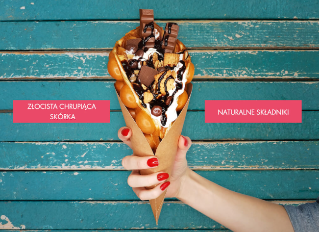 gofry bubble waffle motyl drużbice