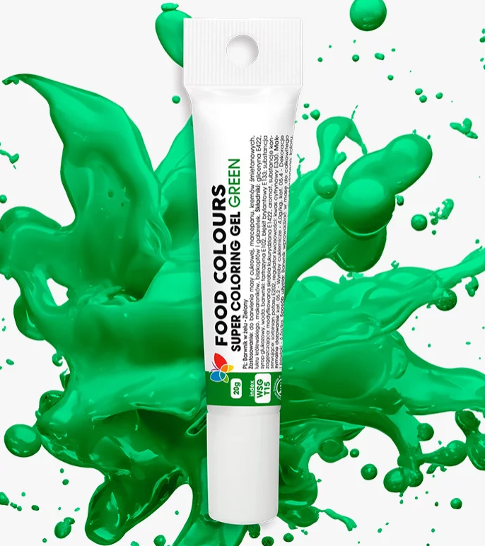barwnik w żelu zielony motyl food colours