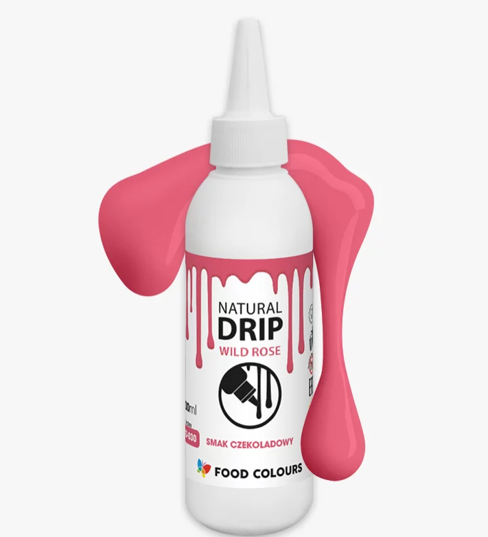 natural drip wild rose motyl food colours