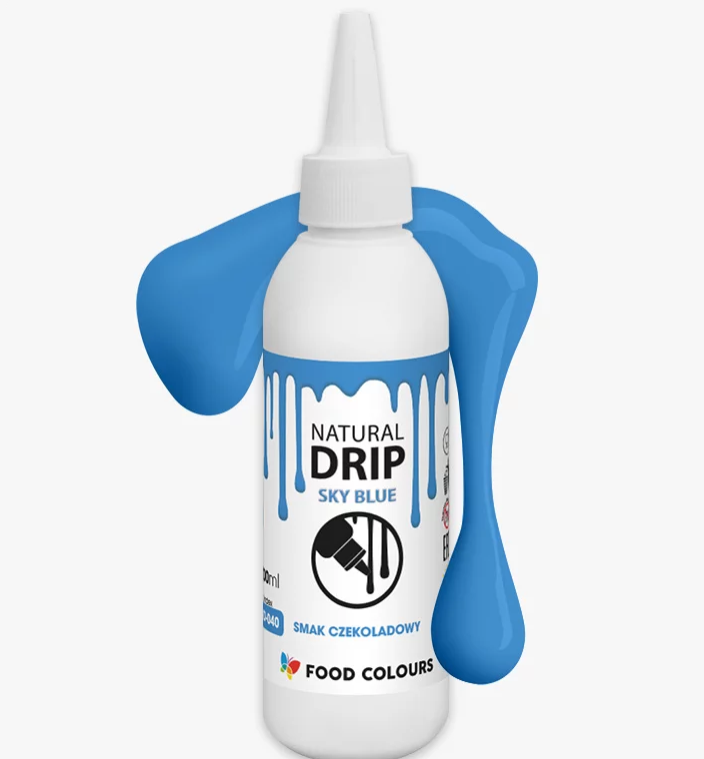 natural drip sky blue motyl food colours