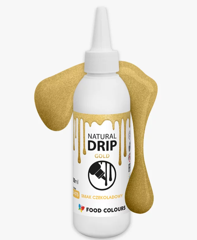 natural drip złoty motyl food colours